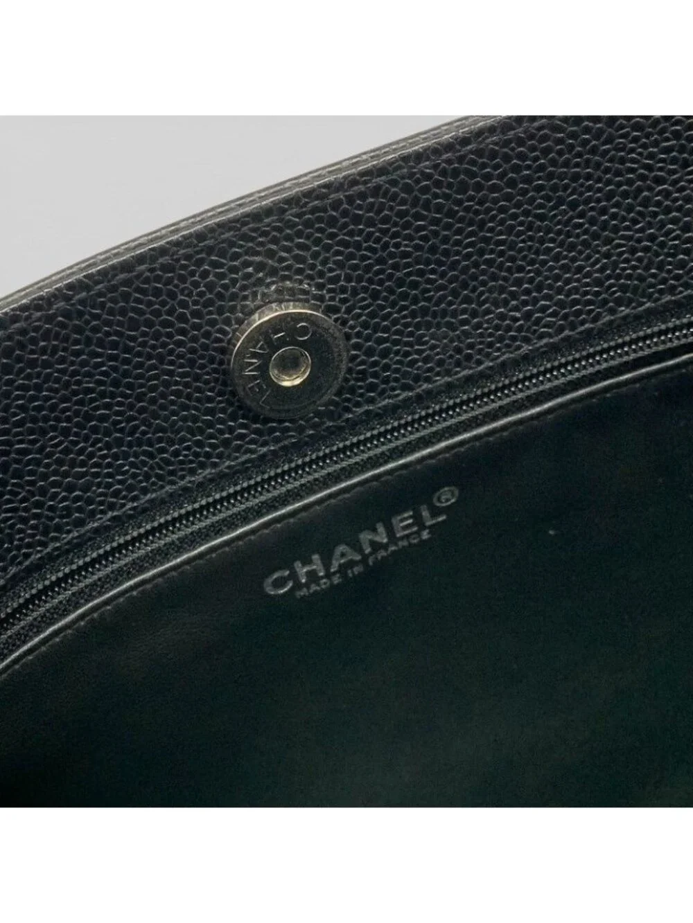 Chanel Bag Tote Black Silver Chain - Picture 6 of 10